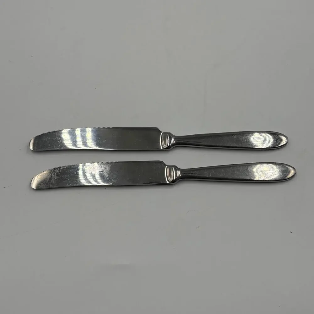 Set two Gibson Coca-Cola Embossed Stainless Steel Butter Knives Knife